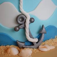 A cake for a little sailor .