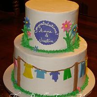 Baby Clothes Shower Cake