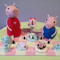 Peppa Pig picnic cake
