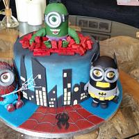 Superhero Minion Cake