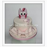 Owl Cake for a 70th Birthday