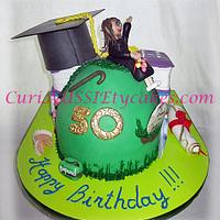 Graduation / 50th birthday mash-up cake