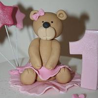 Cute ballerina teddy's 1st birthday