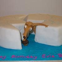 Ice age Scrat birthday cake