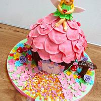 Enchanted fairy house giant cupcake