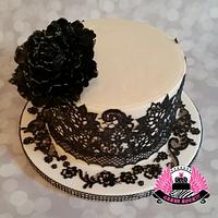 Sexy Black Lace Cake