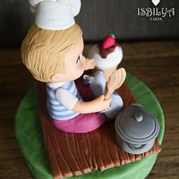 Topper for a baby chef