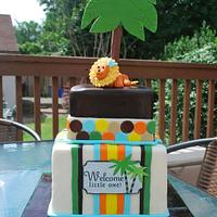 King of the Jungle Baby Shower cake