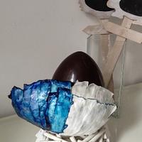 "in surprise" easter eggs painted shell wafer paper