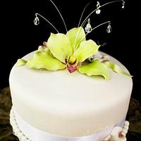 Cymbidium Orchid cake