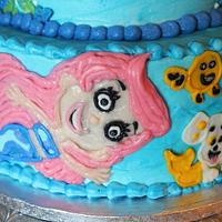 Bubble Guppy cake in buttercream