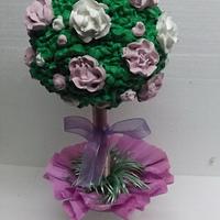 Rose Cupcake Topiary