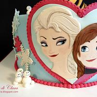 Frozen Elsa&Anna cake