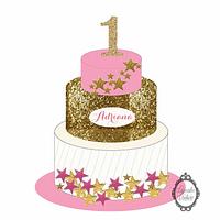 Twinkle Little Star Birthday Cake