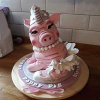 Unicorn Pig Birthday Cake