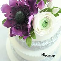 silver and purple wedding