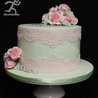 Edible Lace & Roses for 70th Birthday
