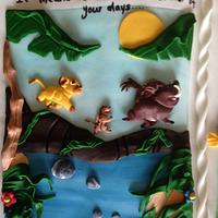 Lion King-Open Book Cake