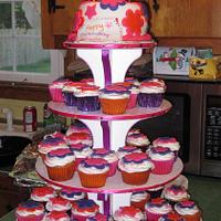 Birthday Cupcake Tower
