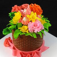 Little Flower Basket Cake