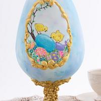 Painted Easter Egg Cake