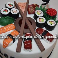 Sushi cake and minicupcakes