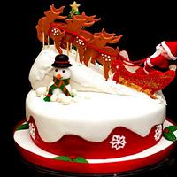 Christmas cake for boss - flying to sky~~~