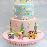 Hey Duggee themed 1st birthday cake 