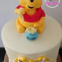 Winnie pooh baptism cake