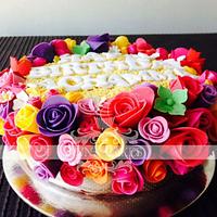 Roses birthday cake