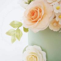 Swarovski Mint Wedding Cake