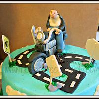 Motorcycle lovers cake