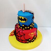 the Super heroes cake 