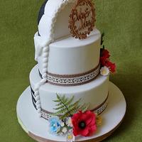 Wild flower cake,footbal cake