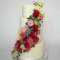 Wedding real rose flowers creation
