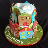 Houses cake