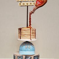 80th Birthday Gravity Defying Cake With Spinning Globe