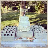 Rustic Wedding Cake & Cake Pops