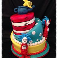 Topsy Turvy Dr Seuss Cake