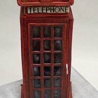 London Telephone Box cake