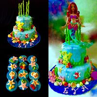 Ariel cake and cookies Ariel cake and cookies