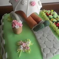 Hidden grandad gardening cake.