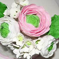 Romantic Cake with Ranunculus