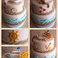 Cruise themed anniversary cake