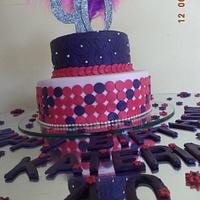 pink purple polka dot cake,,,