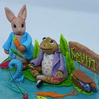 Jeremy Fisher and Peter Rabbit Cake Toppers