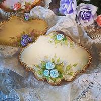 Hand painted and piped keepsake cookies 