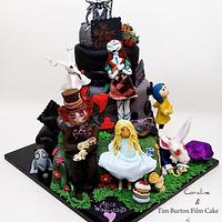 Coraline & Tim Burton film cake