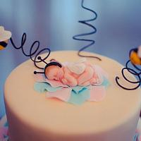 Baby Bee Baby Shower Cake