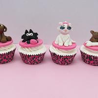 Cat and Dog Cupcakes